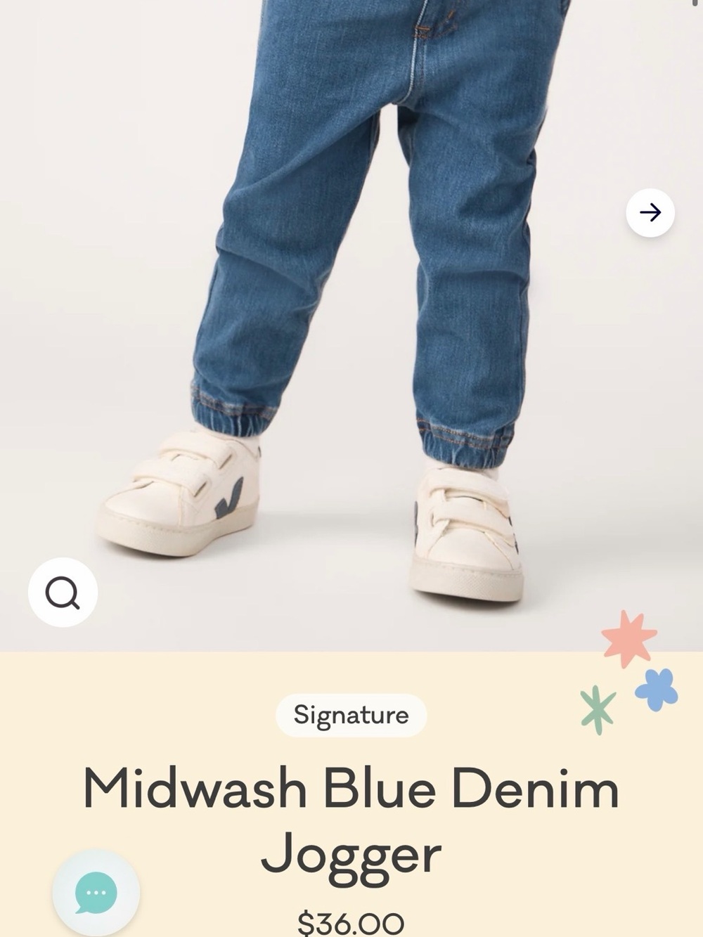 Little Sleepies Midwash Blue Denim Joggers
